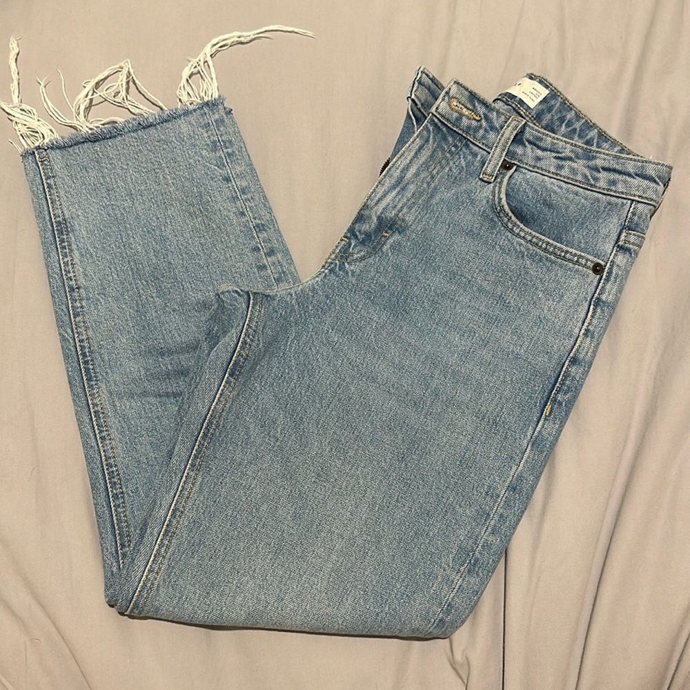 Topshop straight 7/8 jeans
